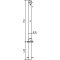Ornamental bollard | Series 477B | � 76 mm | foldable, self-engaging lockfor casting in concrete, with hot-dip galvanized ground socket part-no. 470.60approx. 400 mm below ground | with Euro profile cylinder lock and three keys | without eyelet